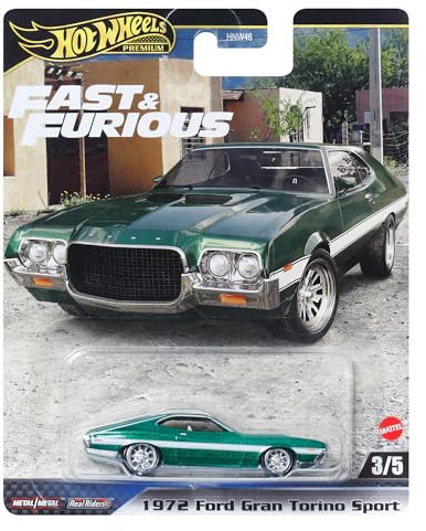 Fast and Furious Auto FORD GRAN TORINO SPORT 1972 - Modellauto Die Cast Maßstab 1:64 - Länge 7 cm - HYP72