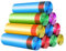 Haushaltsfarbe Müllsack Verdicktes Zugseil Tragbarer automatischer Verschluss Einweg-Küchen-Plastikbeutel (Color : 15PCS, Size : 2Rolls)