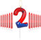 Personalisiertes Happy 2nd Birthday Kuchen Kerzen Set, Blau Rot Kerzen mit Spinnennetz, Spinne Nummer 2 Kerzen Kuchen Topper für Kuchen, Spinne Thema Party Kerzen für Jungen Mädchen 2. Geburtstag