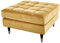 Riess Ambiente Design Hocker Cozy Velvet 80cm senfgelb Gold Samt Metallfüße Fußhocker Sesselhocker Sitzhocker Schminkhocker Sofahocker Polsterhocker