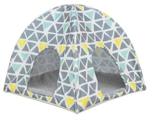 Wigwam Sunny, Meerschweinchen/Zwergkaninchen, 37 × 35 × 37 cm, bunt/grau