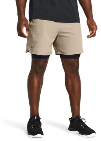 Under Armour Vanish Timberwolf Men's Functional Shorts Taupe-Black-Black S, Timberwolf Taupe Black Black, S