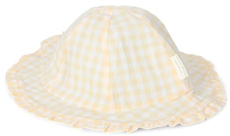Little Dutch CL24048110 Babysonnenhut wendbar - Sunshine Checks gelb/Sea Green Mint (Gr. 62/68-74/80)