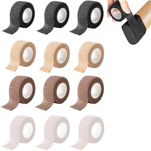 YanBous Feltrini adesivi per mobili sedie, Feltro autoadesivo antiscivolo 12 rotoli di protezione per gambe della sedia per sedie, mobili, sedie, feltrini (nero, marrone, tono della pelle,Bianco)