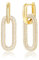Adramata Damen-Ohrringe, Gold, Creolen, vergoldet, 14 Karat, Ohrhänger, Fantasie, Gliederkette, Ohrringe, Creolen, Gold, Damen, Kupfer Edelstahl