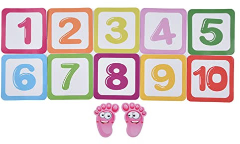 Kinder Hopscotch Teppich, Puzzle Spiel Zahlen Hopse Gitter-Bodenaufkleber, Spiel-Bodenaufkleber, Puzzle-Spiele, Zahl, Hopse, Fußabdruck, Bunte Tapete, Wandaufkleber, für