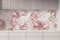 UNIK Nordic Küchenrückwand Folie aus Glaslaminat, BxH: 60x200cm, Küchenfolie selbstklebend mit Motiv: Blooming Spring/Blumen, Spritzschutz für die Küche, kratzfest, hitzeresistent und hygienisch