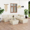 THOYTOUI 6-TLG. Garten-Paletten-Lounge-Set, Balkonmöbel Lounge Gartenset Tisch und stühle Garten essgruppe Gartenmöbel Set Lounge Geeignet für Garten Veranda Terrasse Balkon Imprägniertes Fichtenholz