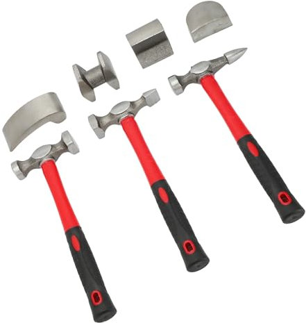 Karosserie-Hammer und Dolly-Set, 7-teilig, Karosserie-Reparaturhammer, Karosserie-Reparaturhammer und Dolly-Werkzeug mit Tragetasche