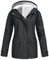 FUPODD Regenjacke Gefüttert Damen Teddy - Mantel Sweatjacke Fleecemantel Jacke Winter Puffer Jacket Warme Winterjacke