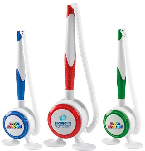 D&Vlab Stiloforo Orientabile con Supporto Spirale per penna a sfera da Scrivania Personalizzato con Logo Nome Scritte in plastica resistente (1)
