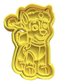 The Cookie Cutter Hub Cortador de galletas de la Patrulla Canina de Rocky de Navidad y grabador a juego para galletas, galletas, decoración de arcilla