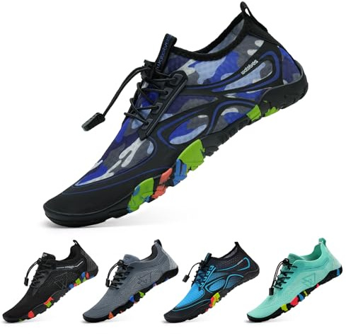 WateLves Chaussures De Bain Et d'eau pour Femmes Et Hommes,Sèches Vite,Faciles À Enfiler.pour Plongée,Surf,Sports Nautiques,Randonnée,Yoga,Quotidien.Tailles 40 EU