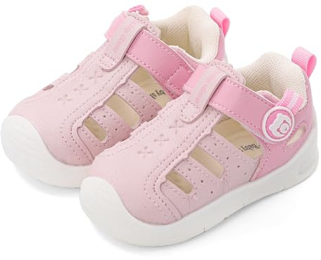 MK MATT KEELY Sandalias Bebé Verano Zapatillas Primeros Pasos Bebé Niño Niña Punta Cerrada Sandalias Deportivas Comodas,Rosa,EU22(CN19)