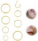 Habselikob Nasenpiercing Ring 16G/18G Knorpelohrring Septum Clicker Ring Nasenring Gold Sliber Roségold Helix Conch Tragus Daith Lip Piercing Ohr 6mm/8mm/10mm/12mm