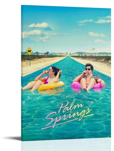 OREAUORN Palm Springs Tv Show（6） Poster Wall Art Canvas Cover Aesthetic Vintage Poster Decorative Painting for Living Room Bed Room 08x12inch(20x30cm) Frame-style