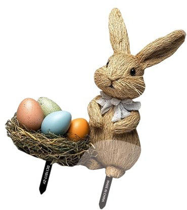 Prmaylis Buntes Kaninchen Und Eierhofschild Für Und Frühlingsfeier Wetterfestem Garteneinsatz Tierpfahl
