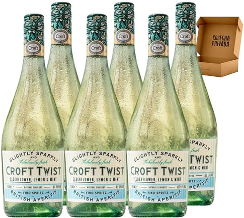 Croft Twist - Envio 24 h - Fino Spritz - El vino más refrescante - Fina Burbuja - Slightly Sparkly - Vino Blanco Espumoso (6 x Bot. 75 cl) - 6 Croft Twist