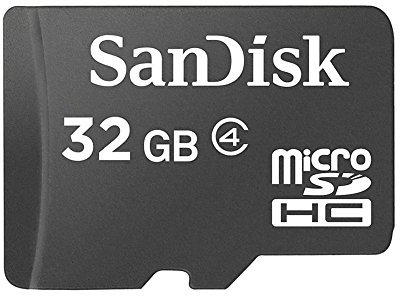SanDisk microSDHC 32GB Class 4 Speicherkarte (inkl. microSD zu SD Adapter)