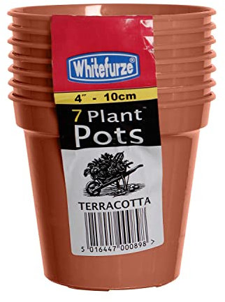 Whitefurze G04013 10cm Garden Pot - Terracotta (Set of 7)