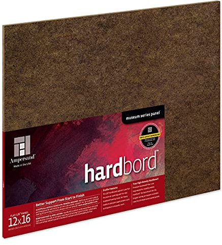 Ampersand Art Supply Museum Series Lot de 12 panneaux durs en bois, acrylique, marron, 30,5 x 40,6 cm