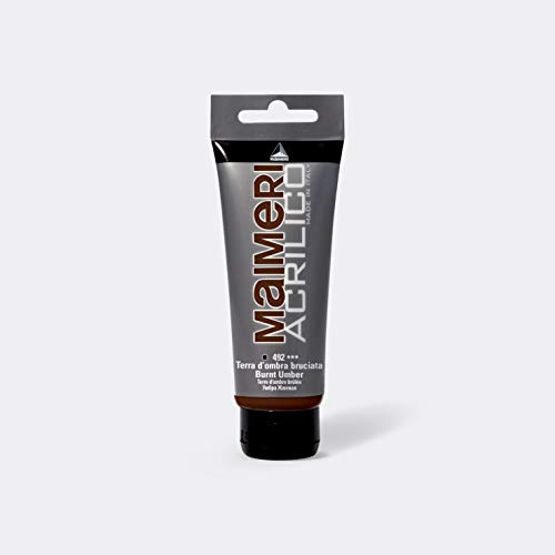 MAIMERI ACRILICO 200 ml, Feine Künstleracrylfarbe, Farbton Umbra gebrannt