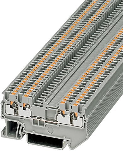 PHOENIX CONTACT PT 1,5/S-QUATTRO Durchgangsklemme, Grau, 500 V, 17.5 A, 4 Anzahl der Anschlüsse, 0.14 mm² - 1.5 mm² Querschnitt, Push-in-Anschluss, 50 Stück
