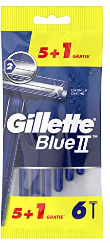 Gillette BlueII Men's Disposable Razors - Pack of 5+1