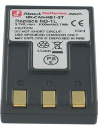 AboutBatteries Batterie pour Canon IXUS 400, 3.7V, 1000mAh, Li-ION