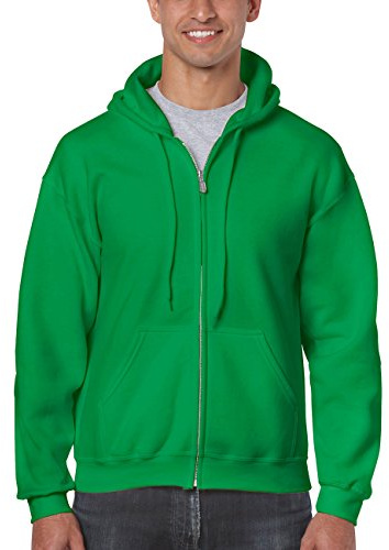 GILDAN Herren Adult 50/50 Cotton/Poly. Full Zip Hooded Sweat /18600 Kapuzenpullover, Grün (Irish Green 167), X-Large (Herstellergröße: XL)