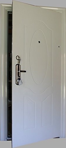 Machermann Tür, Wohnungstür, Sicherheitstür, Haustür,Innen und Außen Rechts 860x2050mm, weiß