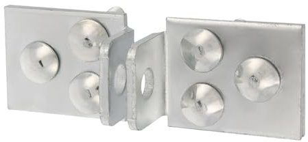 Amig - Portacandados Reforzado Mod. 3-132 x 50 x 4,5 mm - Con 6 Tornillos M10 de Alta Resistencia - Ideal para Proteger Camiones, Rejas y Armarios - Acero Zincado