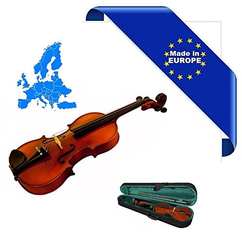 Violine 4/4 Made in Europe Brücke Teller Deutsch 4 tiracantini Top Fichte massiv Boden/Zargen Ahorn Massivholz Tastatur/Pins + Ebenholz