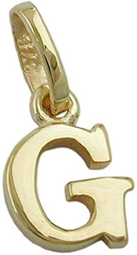 Goldanh?nger Unisex Kettenanh?nger Anh?nger f?r Halskette Damen und Herren Buchstabe G aus 9 kt 375 9 kt Gelbgold 8 x 6 mm inkl. Schmuckbox inkl. kleiner Box