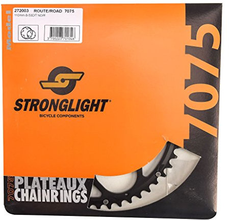 Stronglight - Bandeja Exterior Tipo Compacto 9-10v 53 Dientes, Unisex, Color Negro