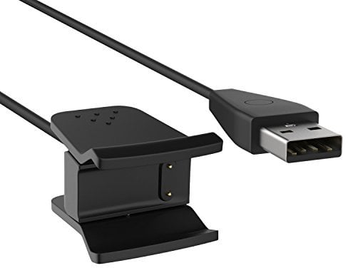 MoKo Charger with Reset Button Compatible with Fitbit Alta HR, Replacement Charger Cradle Dock with 55cm/21.65 USB Charging Cable, not for Fitbit Alta, Black