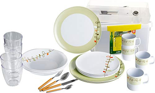 Brunner Vajilla de melamina para Camping Esprit 36 Piezas.