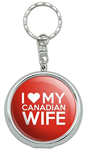 I Love My Canadian Wife Portable Travel Size Pocket Purse Ashtray Keychain