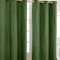 Homescapes 2er Set eifarbige Ösen Gardinen je B137 x L228 cm aus 100% Baumwolle, blickdichte Vorhänge/Dekoschals/Ösenvorhänge für Wohnzimmer oder Küche, olivgrün