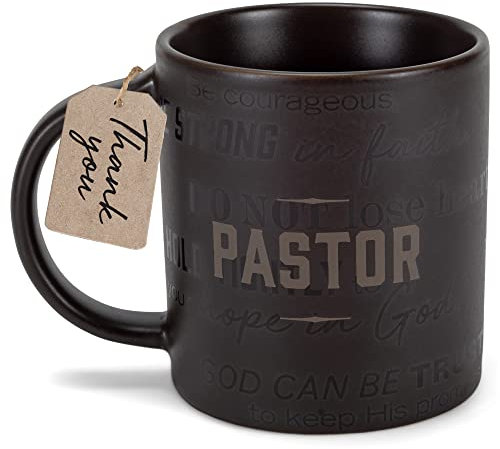 Pastor Thank You Black 16 oz Ceramic Coffee Mug