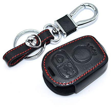 Happyit Cas de Couverture de Clé de Voiture en Cuir Porte-clés Compatibilité avec bmw E31 E32 E34 E36 E38 E39 E46 Z3 Z4 3 Boutons