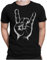 PAPAYANA Herren T-Shirt - Heavy Metal Hand Motiv - Funshirt Regular Fit - Rock Musik Punk - Schwarz - Small