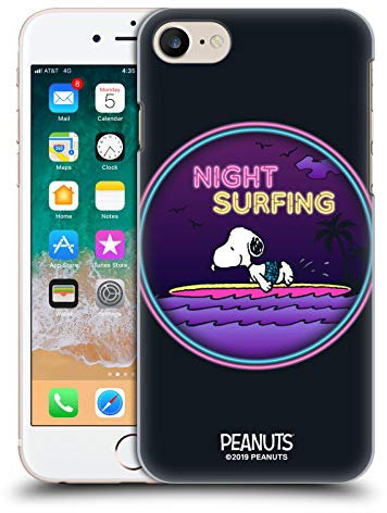 Head Case Designs Offizielle Peanuts Nacht Surfer Snoopy Aloha Disco Harte Rueckseiten Handyhülle Hülle Huelle kompatibel mit Apple iPhone 7/8 / SE 2020 & 2022