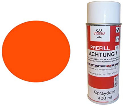 Bomboletta spray da 400 ml, 1 componente, vernice per auto, RAL 2005, arancione fluorescente opaco