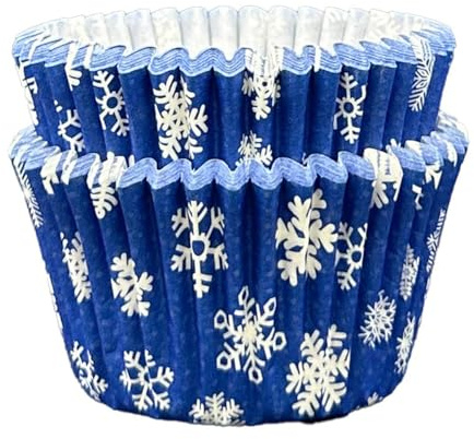 Scrumptious 5138-30 Cupcake, Schneeflocken, Mitternachtsblau (30 Förmchen), Papier