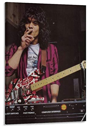 YZLI Eddie Van Halen Jump-Poster, dekoratives Gemälde, Leinwand, Wandkunst, Wohnzimmer, Poster, Schlafzimmer, Gemälde, 60 x 90 cm