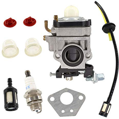 HURI Vergaser Dichtung Zündkerze Benzinschlauch mit Benzinfilter für Florabest FBS 43 A1, FBK 4 B2 4in1, Parkside PBK 4 A1, PBS 2 A1 Motorsense
