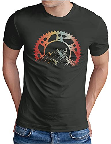 OM3® Mountain Bike T-Shirt - Herren - Fahrrad Offroad Mountainbike MTB - Dark Grey, XXL