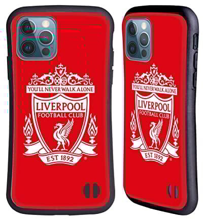 Head Case Designs Officially Licensed Liverpool Football Club Red 2 Crest 1 Hybrid Case Compatible With Apple iPhone 12 / iPhone 12 Pro
