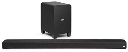 Polk Audio Signa S4 Soundbar with Wireless Subwoofer, eARC, True Dolby Atmos, Bluetooth, Ultra-Slim, 3D Surround Sound - Black